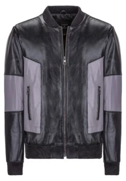 Chaqueta De Cuero - Black/Grey