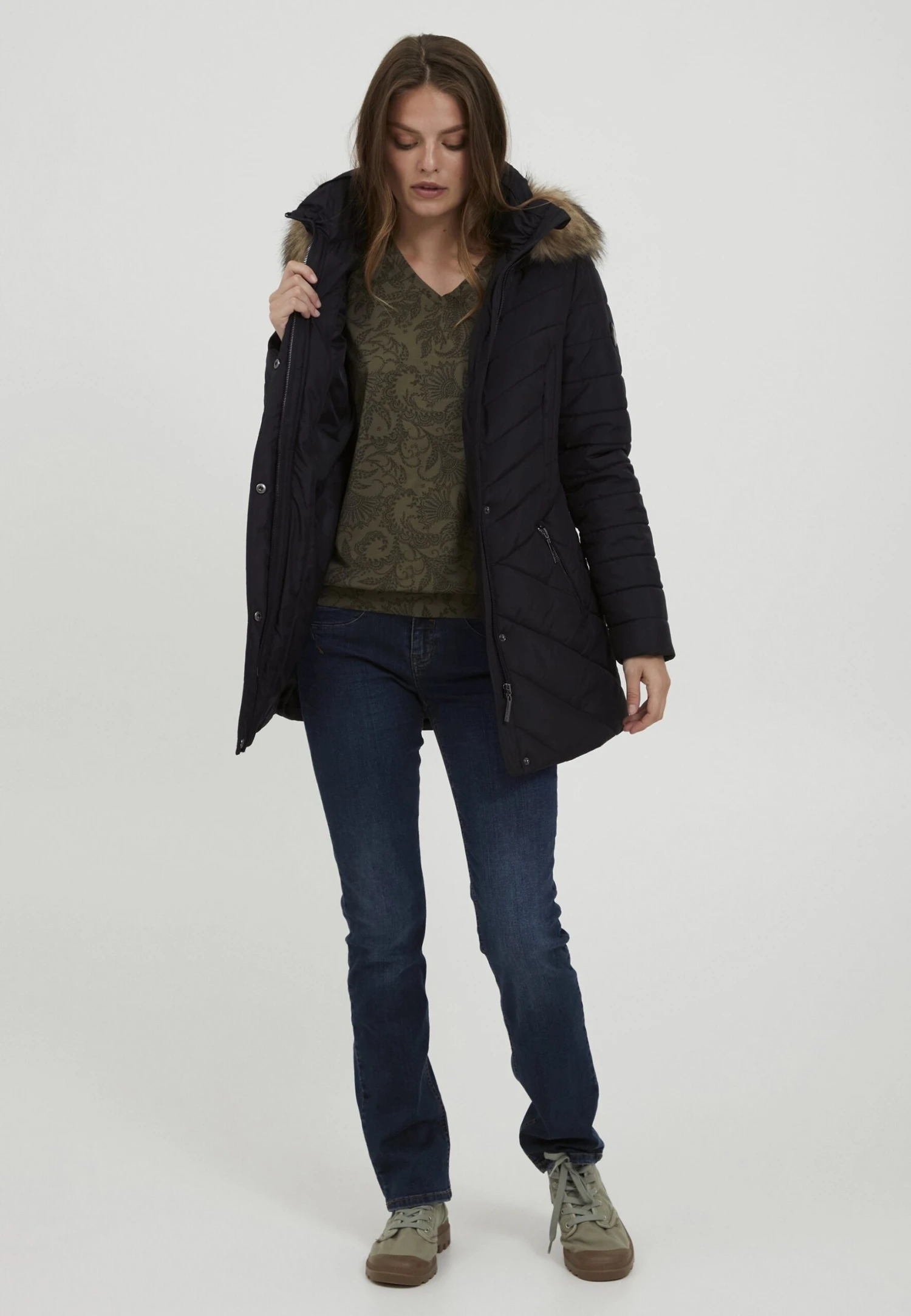 Fransa Frbavest 2 Outerwear - Abrigo De Invierno - Black - Imagen 2