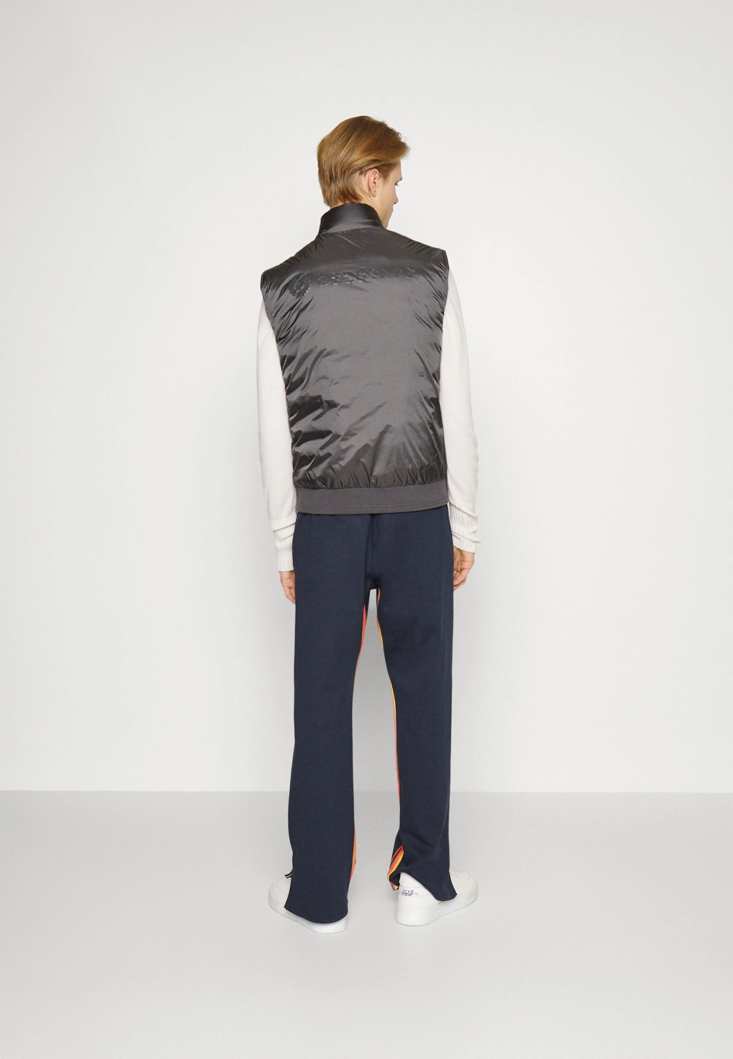 BELSTAFF Reversible Flash Circuit Gilet - Chaleco - Granite Grey/Neon Pink - Imagen 4