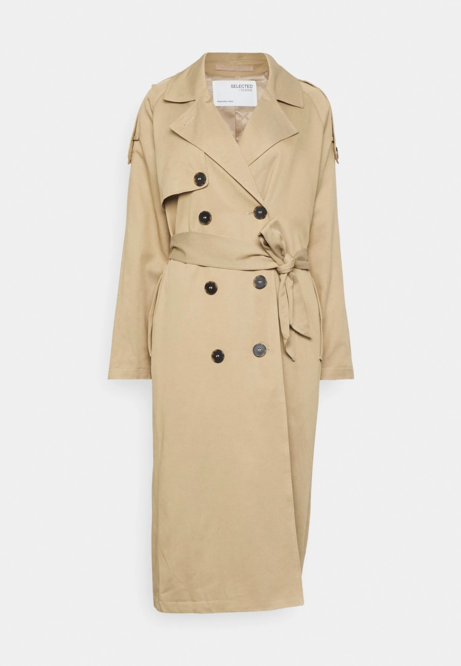 Selected Femme Slfnew Bren- Gabardina - Cornstalk