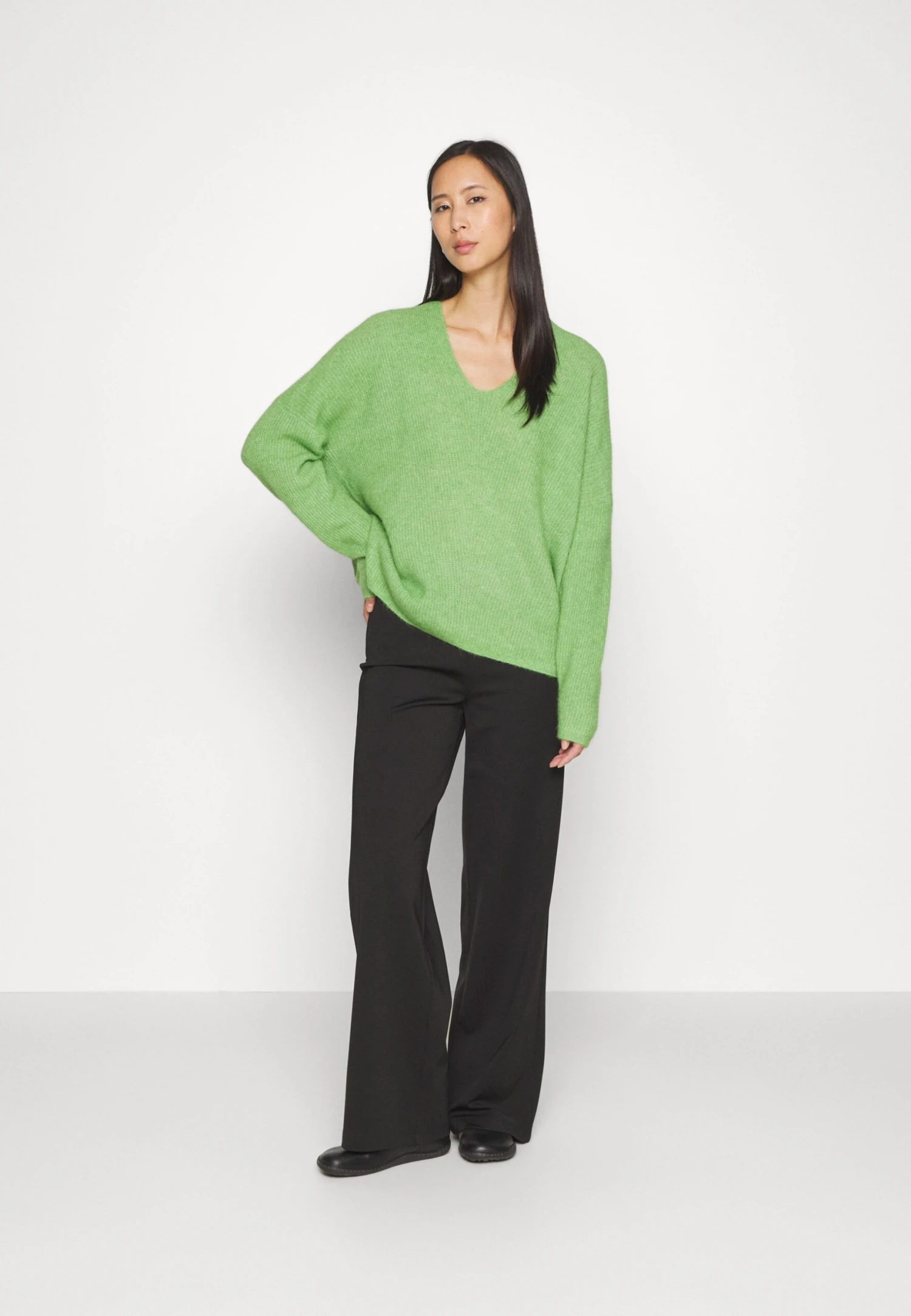 Mos Mosh Thora V-Neck- Jersey De Punto - Forest Green - Imagen 5