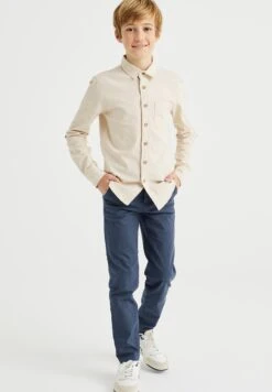 WE FASHION Met Dessin - Pantalones Chinos - Blue