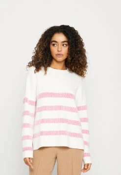 Vila Viril Noos - Jersey De Punto - White Alyssum/Pink Yarrow