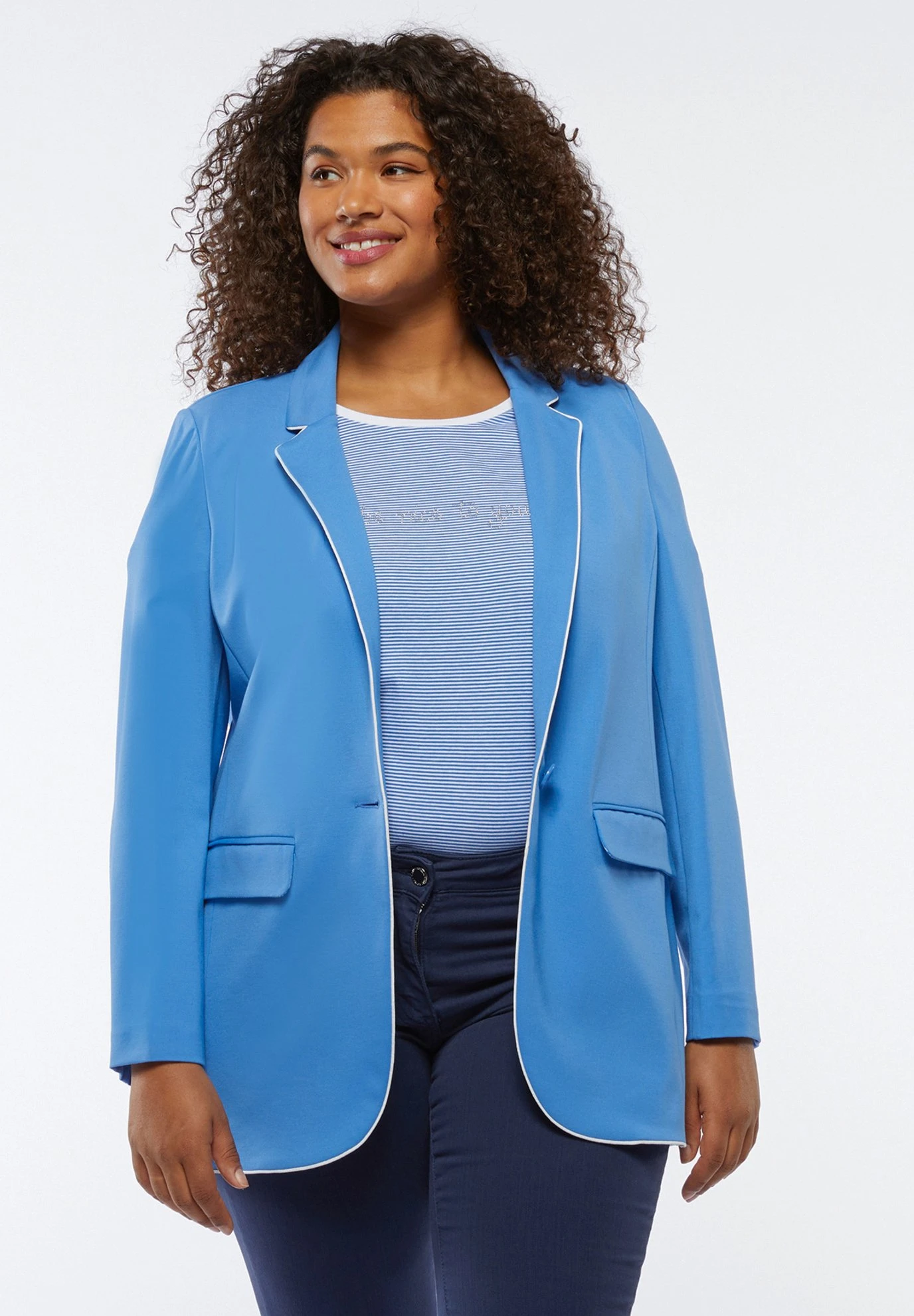 Avec Bords - Abrigo Corto - Azzurro