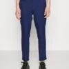 Les Deux Como Herringbone Suit Pants - Pantalones - Dark Navy/High Blue