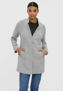 Vero Moda Cappotto - Abrigo Clásico - Light Grey Melange
