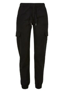URBAN CLASSICS High Waist - Pantalones Cargo - Black