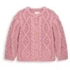 Jojo Maman Bebe Cosy Cable Standard - Chaqueta De Punto - Pink